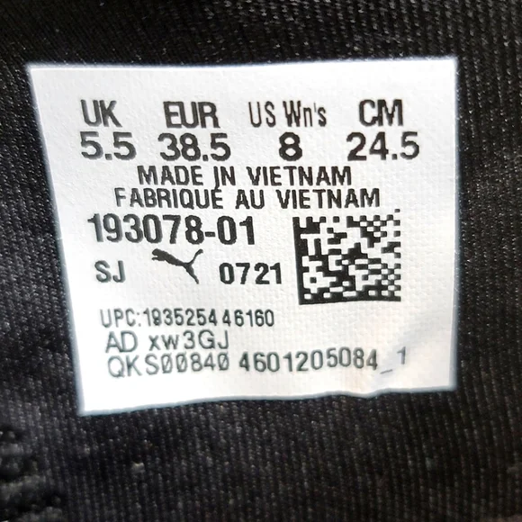 PUMA PROWL SLIP ON SNEAKERS BLACK AND WHITE - Picture 15 of 16